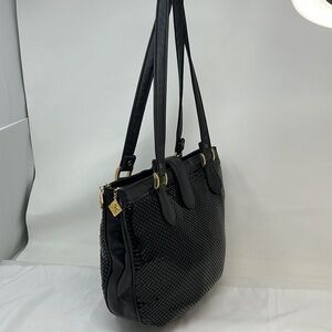 Whiting and Davis Large Double Compartment Shoulder Bag